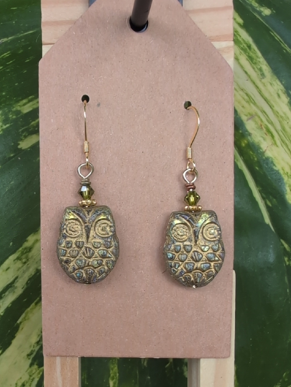 Gold Tone Owl Dangle Earrings - Women Jewelry